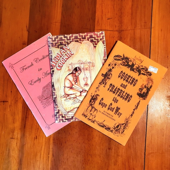 VTG 3 Thanksgiving Cookbook LOT French Indian Cooking in Early America Cape Cod - Picture 1 of 15